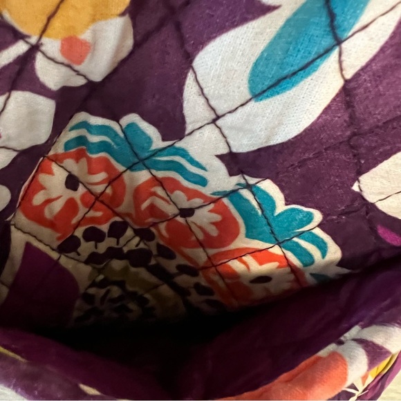 VERA BRADLEY Plum Crazy 2013 Weekender Bag Purple Blue Orange Y2K Travel Quilted - Picture 4 of 17